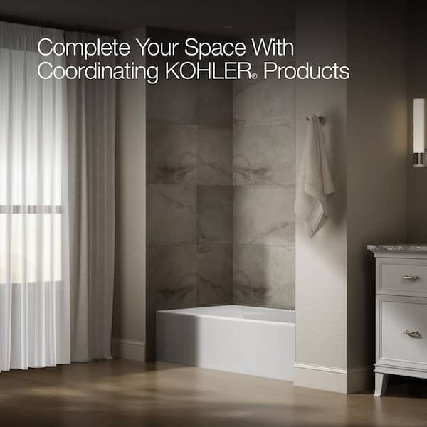 KOHLER Elmbrook 60 in. x 32 in. Alcove Deep Soaking Bathtub with