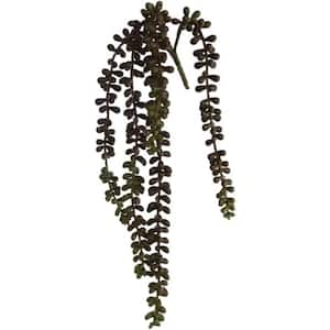 17 in. Artificial Burgundy Indoor Senecio Succulent (Set of 12) Greenery Plant Decor, Floral Home by Artificial Flowers