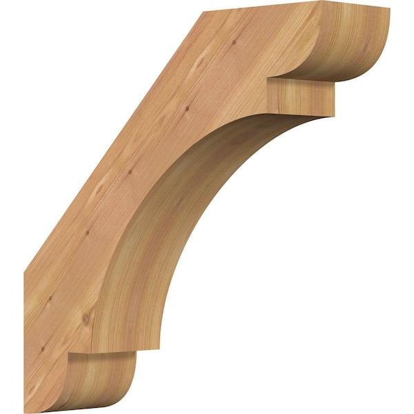 Ekena Millwork 5 1/2"W x 22"D x 22"H Olympic Smooth Knee Brace, Western Red Cedar
