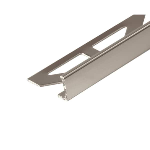 Durosol 0 in. D x 0.12 in. W x 8.2 in. L L-Shape Aluminum Hi-Gloss Anodized Nickel/Titanium Molding and Transition Trim