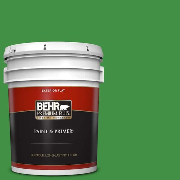 BEHR PREMIUM PLUS 5 gal. #P390-7 Park Picnic Flat Exterior Paint & Primer