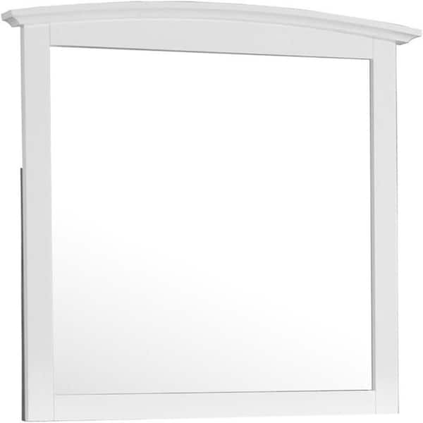 White 38 in. W x 3 in. H Rectangle Framed Mirror