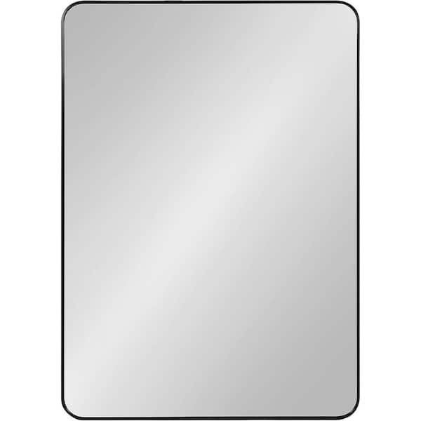 Black 22 in W x 30 in. H Farmhouse Rectangle Metal Framed Mirror Bathroom Vanity Mirror for Wall