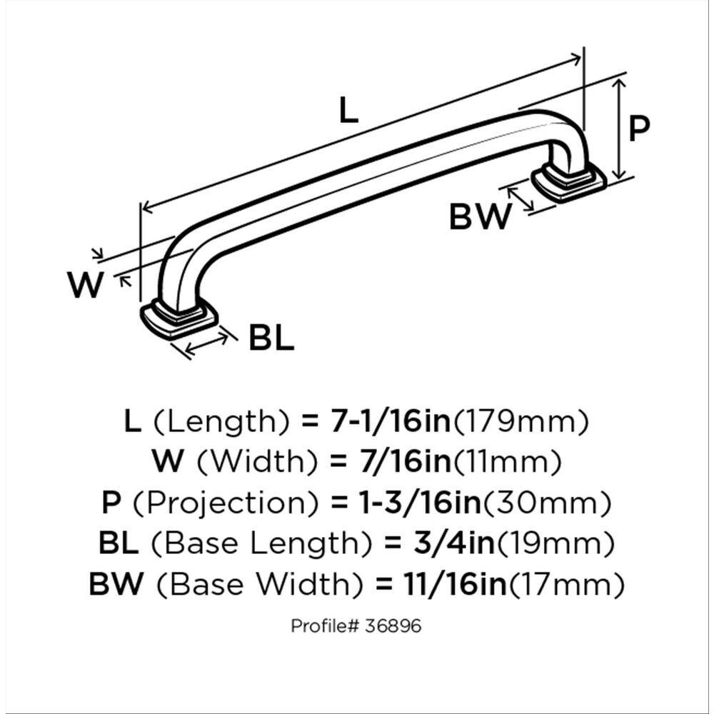 Satin Nickel 6-5/16 Inch Cabinet Drawer Pull Handle