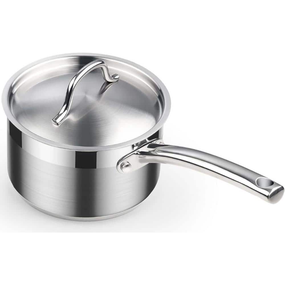 Professional 2-Quart Stainless Steel Saucepan with Lid