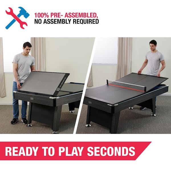 MD Sports Official Size 2-piece Table Tennis Table with Table Cover