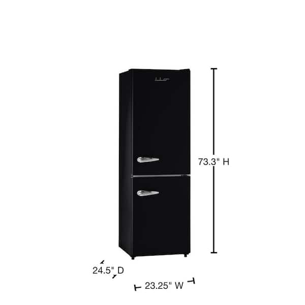 iio 11 Cu. Ft. Retro Refrigerator with Bottom Freezer in Black (Left H -  HouseTie