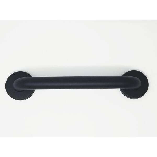 CSI Bathware Straight 22 in. x 1.25 in. in. Concealed Flange Grab Bar in Matte Black