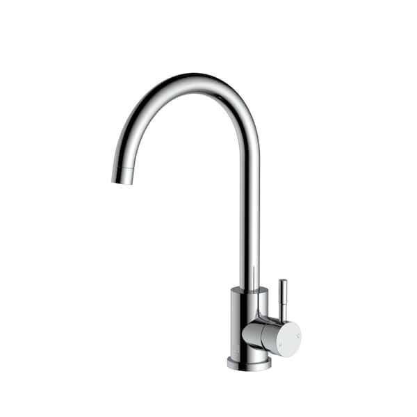 Timeless Home Single Handle Standard Kitchen Faucet in Chrome