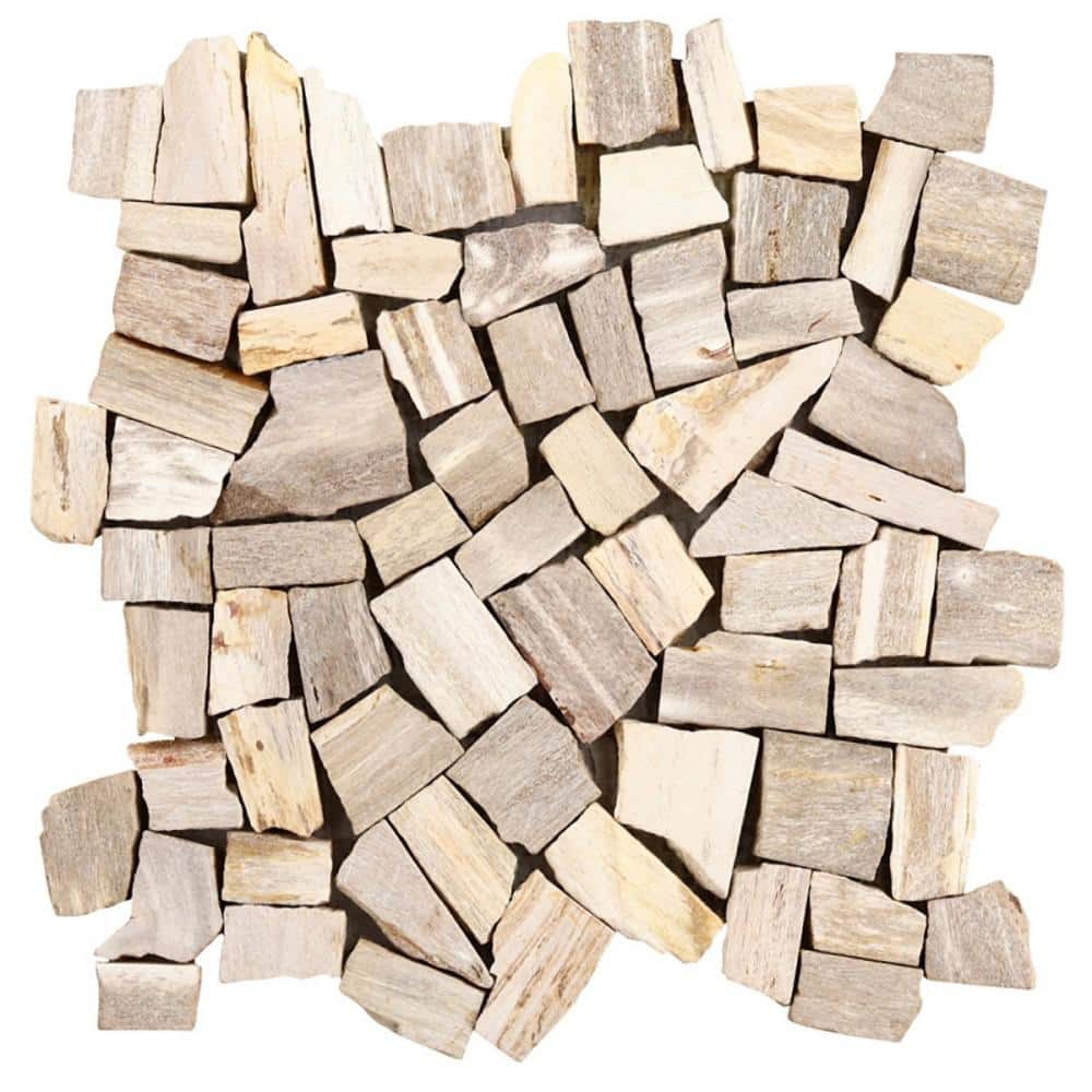Dixiewood Tumbled Brown 4 in. x 0.35 in. Marble Floor and Wall Mosaic Tile Sample price history on PriceWatchPro