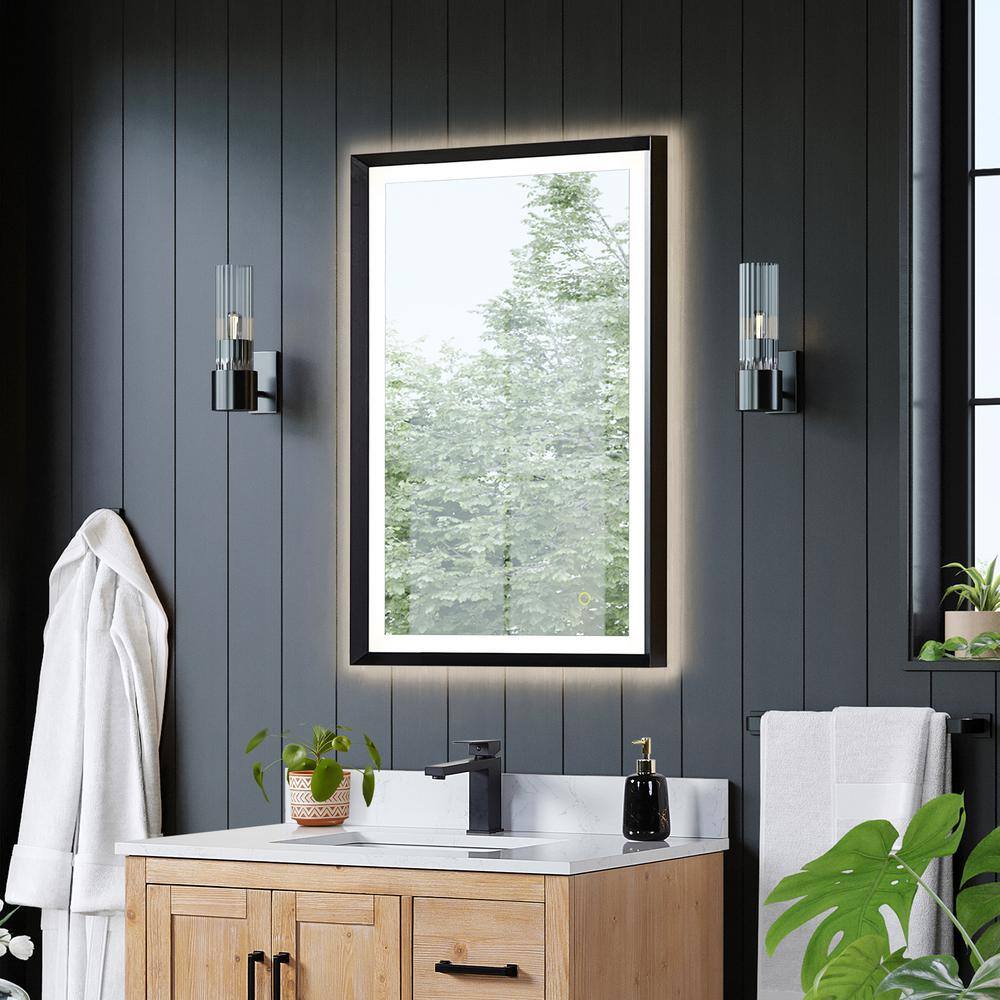 Apollo Gold Rectangular LED Vanity Mirror with Anti-Fog