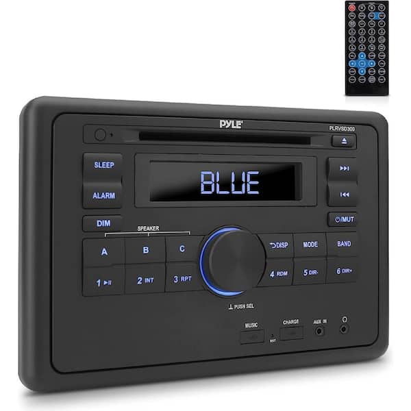 PYLE Compact Wireless Bluetooth Stereo Amplifier - Optical/Phono/COAXIAL/FM Radio/Microphones/USB and SD Memory Card Readers