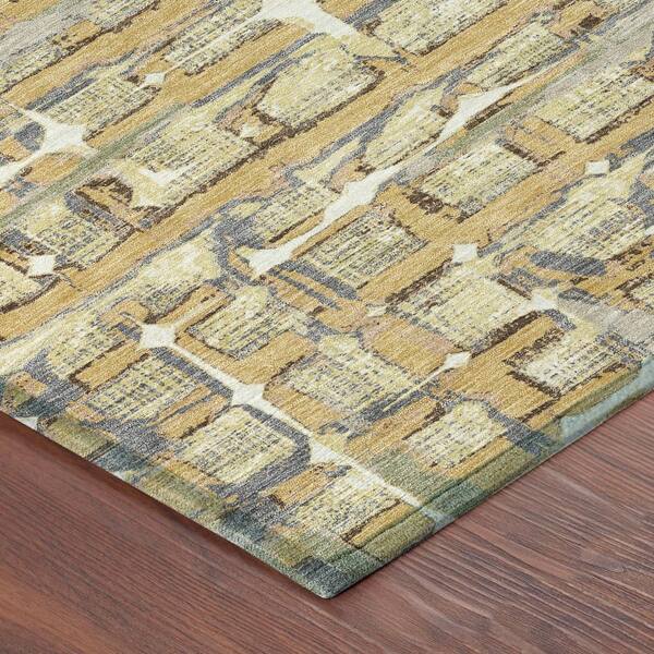 Chantille Machine Washable Indoor/Outdoor Abstract ACN2762 Wheat 3 ft. x 4 ft. Area Rug