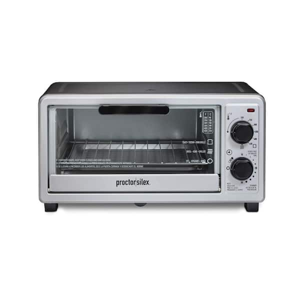 1100-Watt 4-Slice Black Toaster Oven Broiler