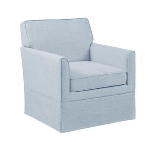 Paula Light Blue Arm Chair with Slipcover