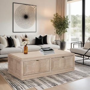 William's Home Furnishing Zosia 52 in. Dark Oak Rectangle Glass