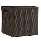 Suncast Wicker 60 Gal. Resin Storage Cube Deck Box BMDB60 - The Home Depot