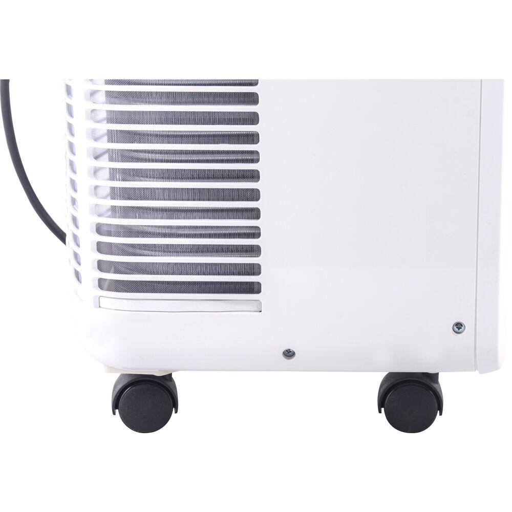 White and Black Portable Air Conditioner with Remote, 9100 BTU