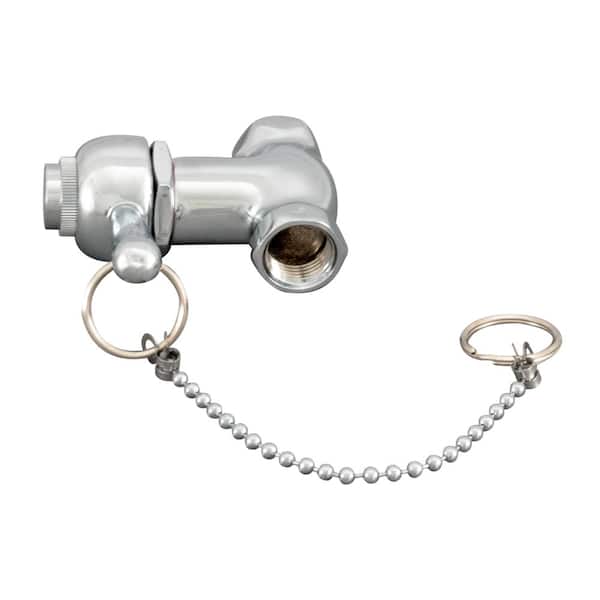 EZ-FLO 1/2 in. chrome FIP x FIP Self Closing Pull Chain Shower Valve