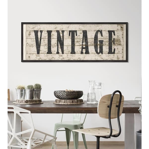 Melissa Van Hise Vintage Wood Sign Framed Giclee Typography Art