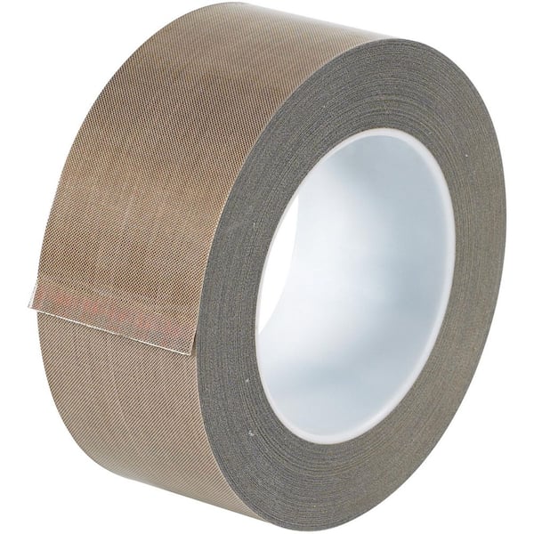 (1-Pack) 2 in. x 18 yds. 10 Mil Brown PTFE Glass Cloth Tape