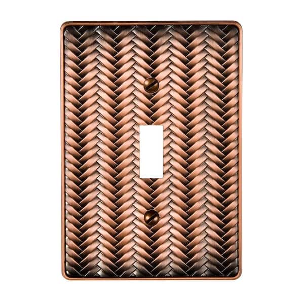 AMERELLE Copper 1-Gang Toggle Wall Plate (1-Pack)