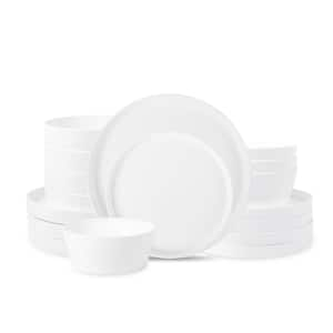 Fosca 32-Piece Matte White Bone China Dinnerware Set (Service for 8)