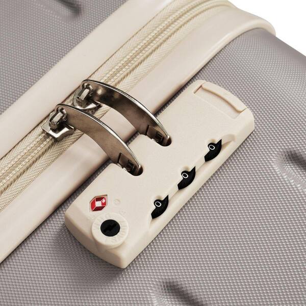 Qualler 3-Piece RosyBrown ABS Travel and TSA Lock Suitcase Luggage