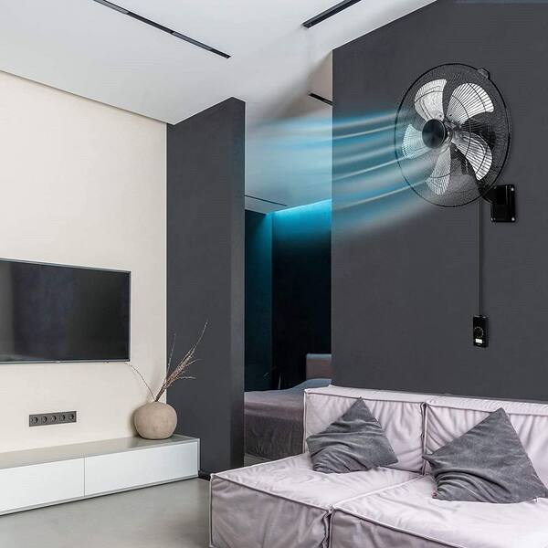 Edendirect 18 in. 5-Speed High Velocity Commercial Black Indoor
