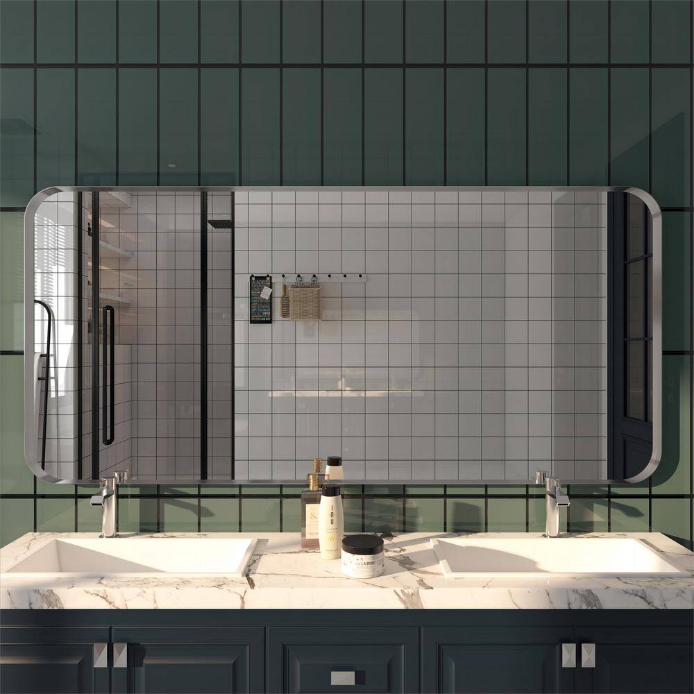 Toolkiss In W X In H Rectangular Aluminum Framed Wall Bathroom