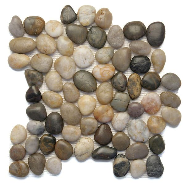 Anatolia Rumi 12 in. x 12 in. x 12.7 mm Natural Stone Pebble Mesh-Mounted Mosaic Tile (10 sq. ft. / case)