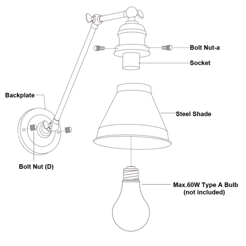 Satin Nickel and Matte White Adjustable Swing Arm Wall Lamp