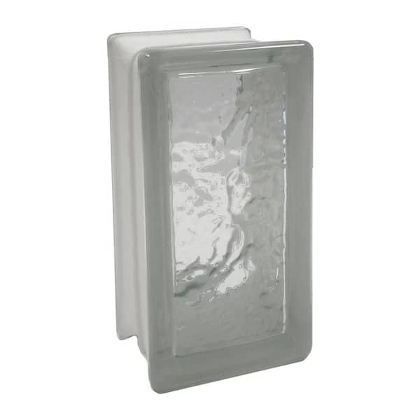 Seves Cortina 4 in. Thick Series 4 in. x 8 in. x 4 in. (8-Pack) Ice Pattern Glass Block (Actual 3.75 x 7.75 x 3.88 in.)