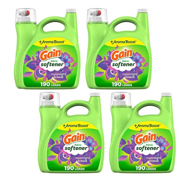Aroma Boost Ultra Moonlight Breeze Scent Liquid Fabric Softener, 190-Loads, 140 fl. oz. (4-Pack)
