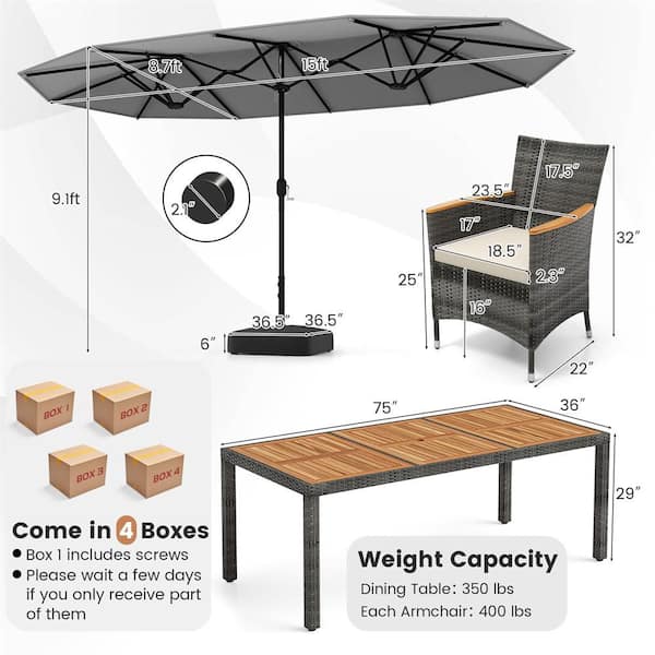 Umbrella hole - Patio Dining Furniture - The Home Depot