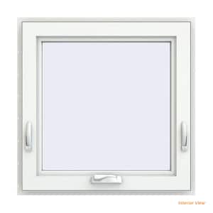 35.5 in. x 35.5 in. V-4500 Series White Vinyl Awning Window with Fiberglass Mesh Screen