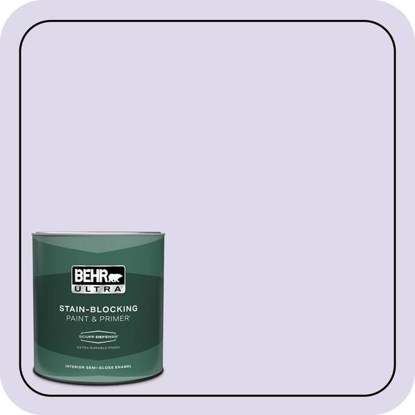 BEHR ULTRA 1 qt. #640A-2 Misty Violet Extra Durable Semi-Gloss Enamel Interior Paint & Primer