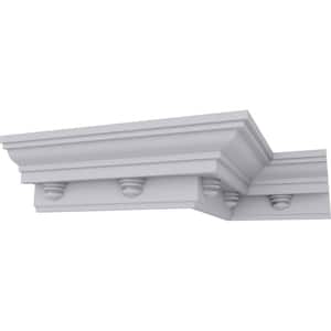 SAMPLE - 3-1/2 in. x 12 in. x 3-1/2 in. Polyurethane Nouveau Crown Moulding