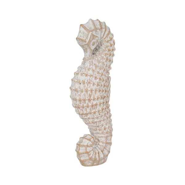 Liv & Skye White 4 in. x 12 in. Resin Coastal Solid Wicker