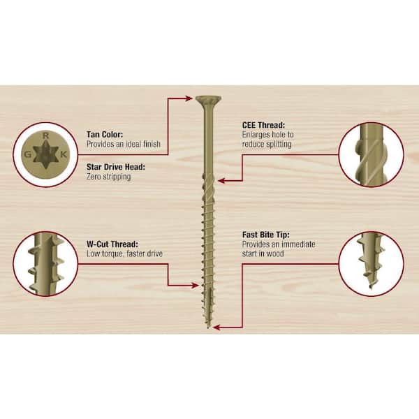 GRK Fasteners #9 x 2-1/2 in. Star Drive Bugle Head Deck Elite Wood Deck Screw (400-Pack)