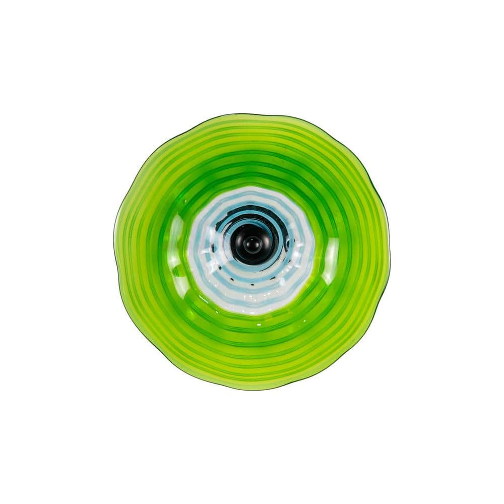 Dale Tiffany 9 in. Diameter Pollena Flower Hand Blown Art Glass Wall