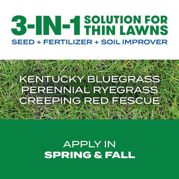 Turf Builder Grass Seed Annual Program Sun and Shade Mix for Small Lawns (Includes Rapid Grass, EZ Seed THICK'R LAWN)