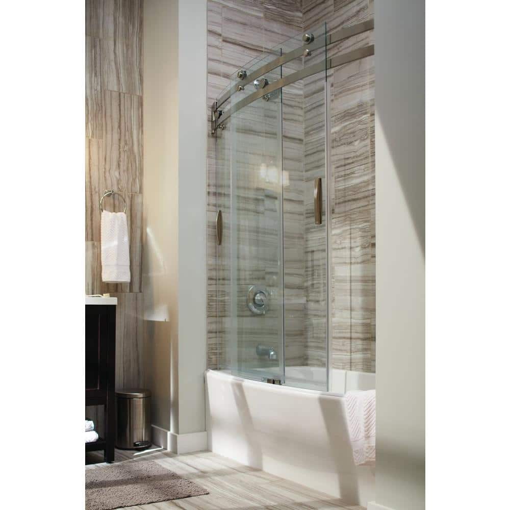 Delta Classic 400 Curve 30 in. x 60 in. x 80 in. Bath and Shower Kit with Left-Hand Drain in White -  BVS400CL