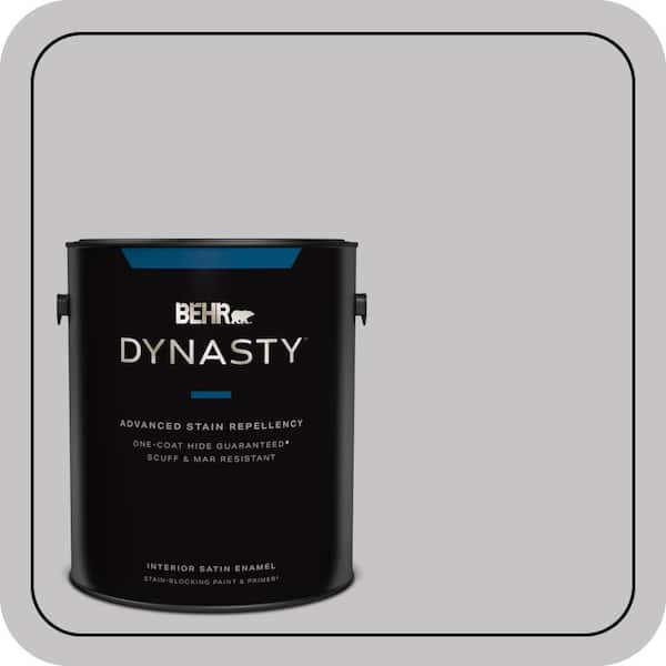 BEHR DYNASTY 1 gal. #T15-6 Dreamscape Gray Satin Enamel Interior Stain-Blocking Paint and Primer