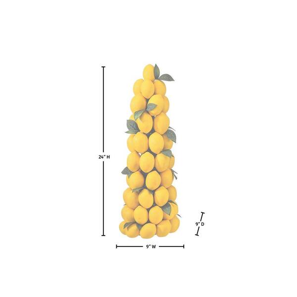 Regency International 24 in. Yellow Artificial Lemon Topiary Cone