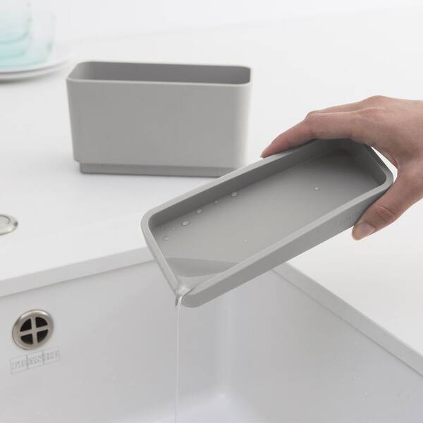 Brabantia Sinkside Plastic Sink Organizer in Mid Gray 230066 - The