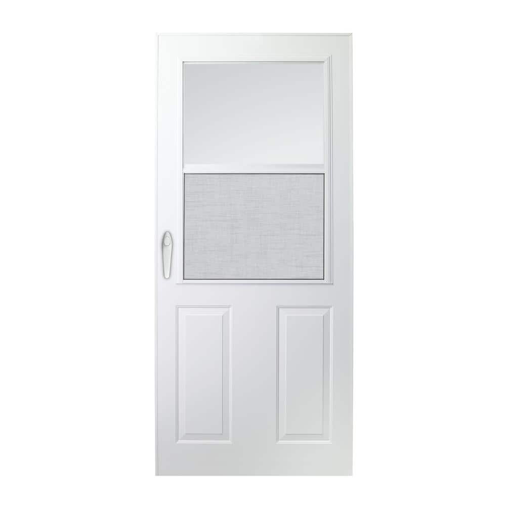 200 Series 32 in. x 80 in. White Universal 1/2 Light High-View Aluminum Sto