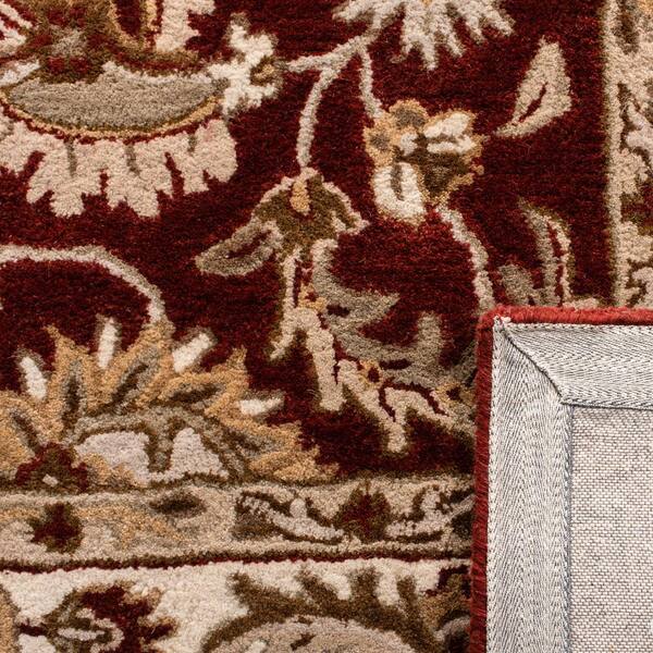 SAFAVIEH Royalty Red/Ivory 6 ft. x 9 ft. Border Area Rug ROY244B-6