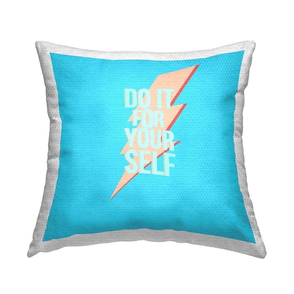 Do It For Yourself Bolt Blue Square Outdoor Throw Pillow price history on PriceWatchPro