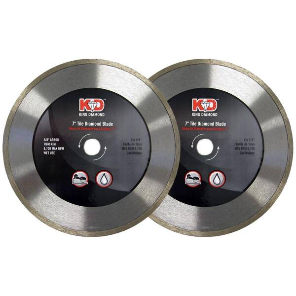 KING DIAMOND 7 in. Diamond Tile Blade (2-Pack)